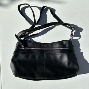 Elegant Black Leather Shoulder Bag